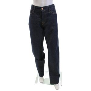 Fulton Womens Cotton Mid Rise Straight Leg Denim Jeans Blue Size 34